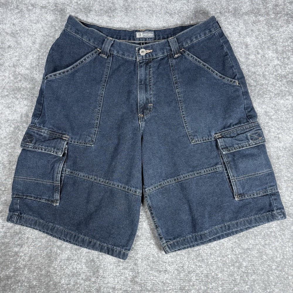 Men's Blue Cargo Shorts